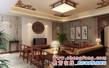 中式客厅装修效果图 混搭中式元素正成为时尚