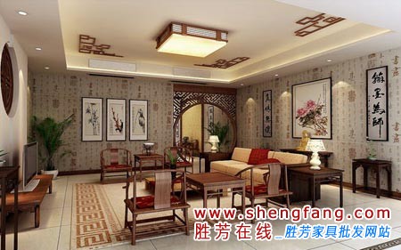 中式客厅装修效果图 混搭中式元素正成为时尚