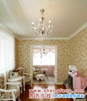 80平米浪漫欧式两居室欣赏