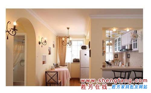 80平米浪漫欧式两居室欣赏