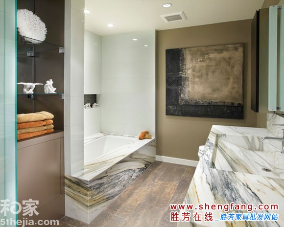 大理石打造奢华卫浴间