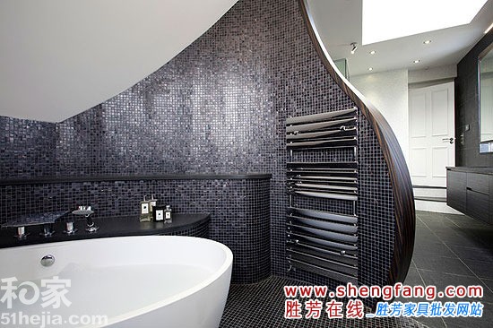 黑色马赛克奢华感卫浴间