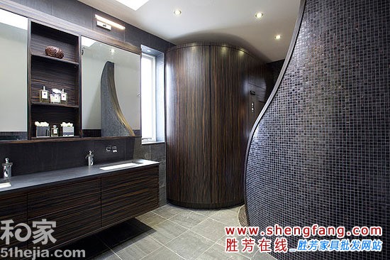 黑色马赛克奢华感卫浴间