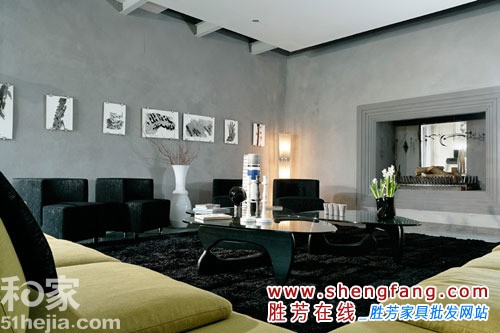 用不同材质装点素色空间时尚感