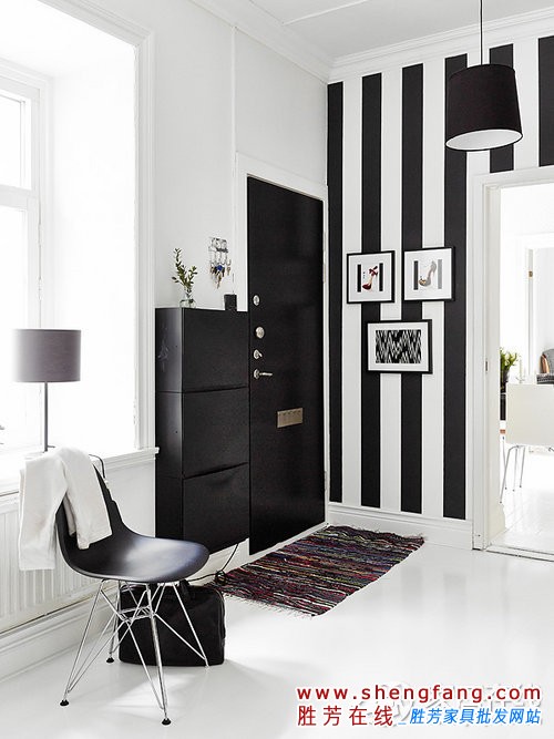 54平米家居黑白色彩搭配欣赏