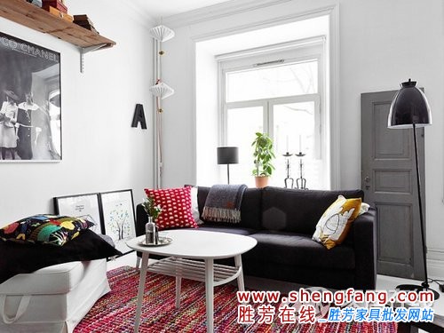 54平米家居黑白色彩搭配欣赏