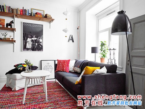 54平米家居黑白色彩搭配欣赏