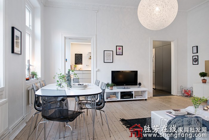 90平米瑞典风格公寓设计欣赏