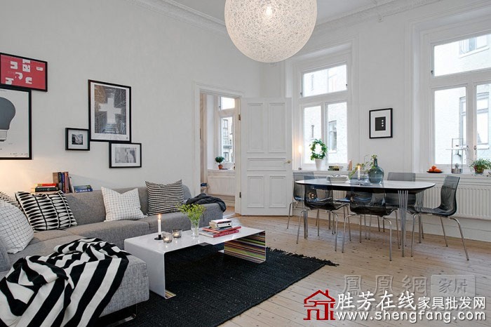 90平米瑞典风格公寓设计欣赏