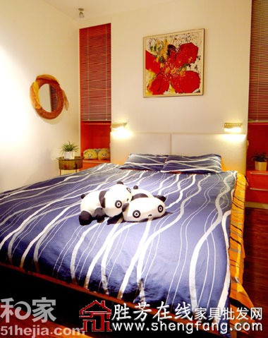 85后年轻夫妇糖果色爱巢