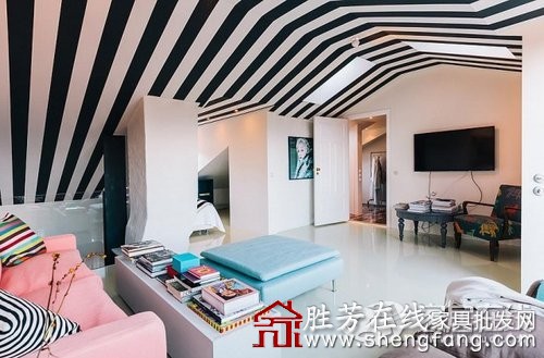 91平时尚色彩系家居欣赏