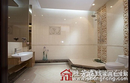 瓷砖拼贴出美丽浴室