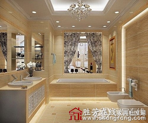 瓷砖拼贴出美丽浴室