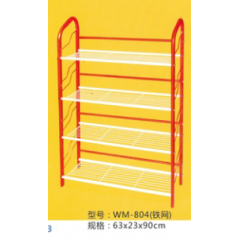 胜芳鞋架 四层鞋架 多层鞋架 简易鞋架 宿舍鞋架 铁质鞋架 可拆装鞋架 玄关家具 皖美家具 批发 简易家具