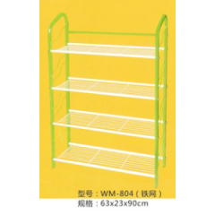 胜芳鞋架 四层鞋架 多层鞋架 简易鞋架 宿舍鞋架 铁质鞋架 可拆装鞋架 玄关家具 皖美家具 批发 简易家具