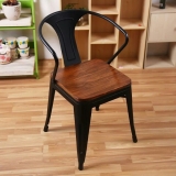 实木铁皮餐椅个性餐椅主题餐厅餐椅酒吧椅咖啡厅桌椅胜芳景祥家具