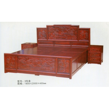 胜芳床批发 卧室家具 床 实木 中式 现代 简约 双人床 硬床 双全实木家具