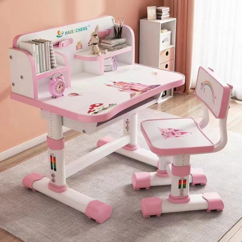 胜芳校具批发 儿童书桌书柜组合 小学生课桌椅 写字台 桌椅套装 家用型 写字桌 小孩子学习桌 传奥家具