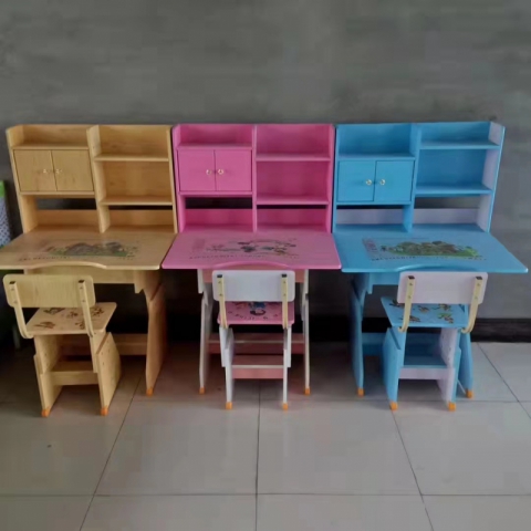 胜芳校具批发 儿童书桌书柜组合 小学生课桌椅 写字台 桌椅套装 家用型 写字桌 小孩子学习桌 传奥家具