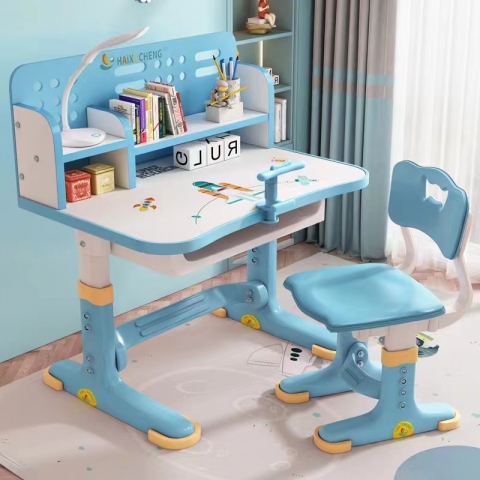 胜芳校具批发 儿童书桌书柜组合 小学生课桌椅 写字台 桌椅套装 家用型 写字桌 小孩子学习桌 传奥家具