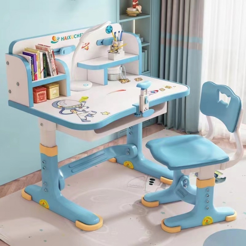 胜芳校具批发 儿童书桌书柜组合 小学生课桌椅 写字台 桌椅套装 家用型 写字桌 小孩子学习桌 传奥家具