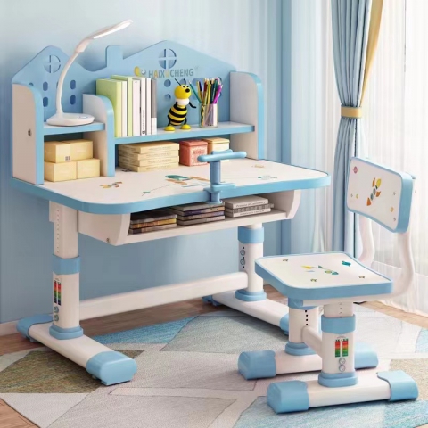 胜芳校具批发 儿童书桌书柜组合 小学生课桌椅 写字台 桌椅套装 家用型 写字桌 小孩子学习桌 传奥家具