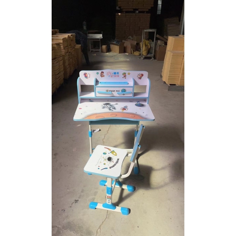 胜芳校具批发 儿童书桌书柜组合 小学生课桌椅 写字台 桌椅套装 家用型 写字桌 小孩子学习桌 传奥家具