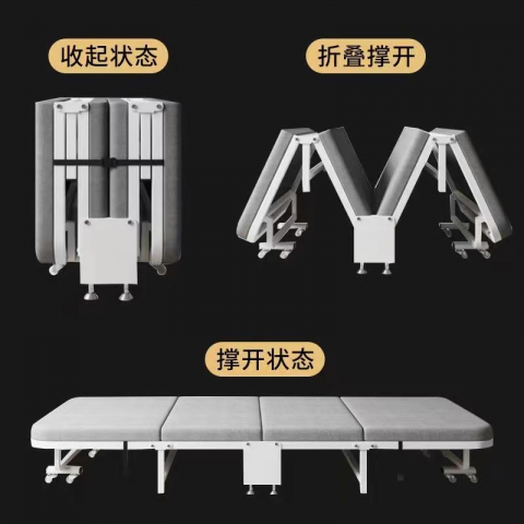 胜芳床铺批发 折叠床 午休床 四折床 单人床 简易床 铁质板床 板床批发 美佳达家具批发