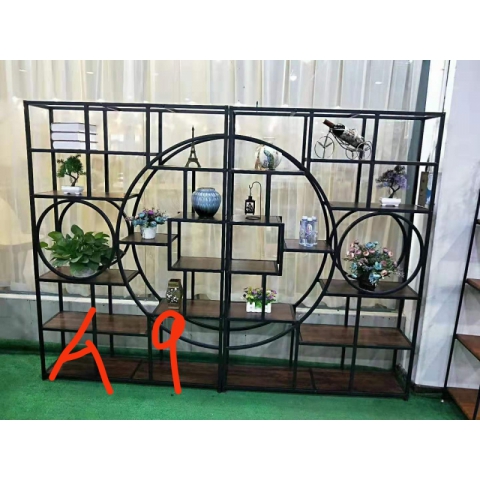 胜芳北欧铁艺置物架 鸟笼置物架 客厅阳台落地多层花架 服装店包包架 金色展示架  正尚家具批发