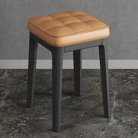 家用餐椅北欧简约现代可叠放轻奢软包凳子餐桌椅子客厅塑料高板凳海绵凳