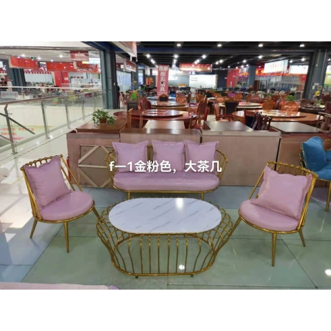 胜芳轻奢现代铁艺沙发  小户型网红沙发 工作室接待组合沙发 现代简约沙发 服装店 办公室 会客沙发  正尚家具批发