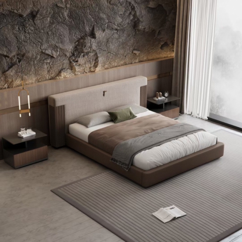 轻奢简约定制床 Trussardi Casa床意式现代主卧1.5/1.8米双人床