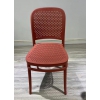 东南亚风格仿藤编北欧铁艺设计师奶茶店咖啡厅餐椅 网红店桌椅组合塑料椅户外椅镂空椅纯色