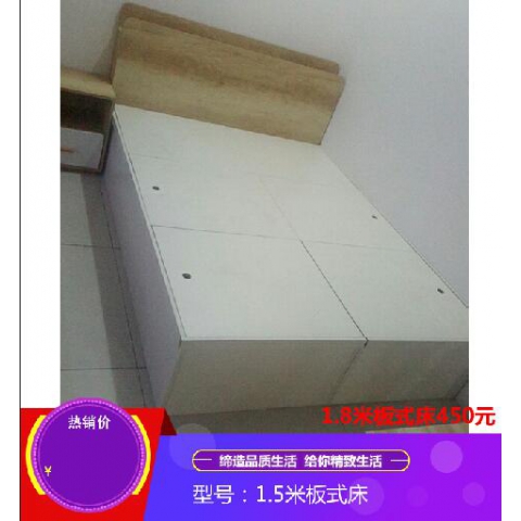 胜芳床铺批发 双人床 实木床 折叠双人床 木质双人床 板床 北欧家具 卧室家具 璐阳家具