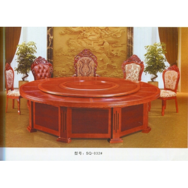 胜芳餐桌批发 酒店餐桌 转盘 多人 餐馆  饭店 桌子 餐厅 包间 包厢 酒店家具 双全实木家具
