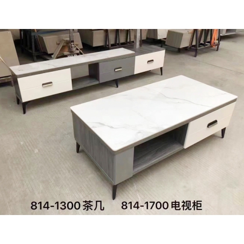 胜芳茶几电视柜批发 岩板茶几 岩板电视柜 轻奢简约现代时尚客厅家具 小户型客厅家用 茶几电视柜 冠荣家具