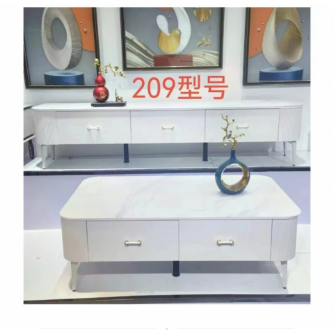 胜芳家具批发茶几电视柜现代简约小户型客厅家用落地轻奢高级感岩板茶几电视柜组合伸缩2024新款诚通