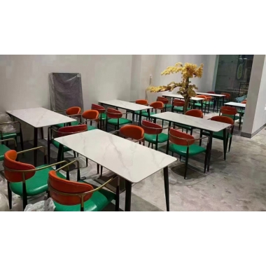 胜芳酒店家具 长条桌 酒店长条桌 快餐桌 岩板桌 酒店椅 快餐椅 酒店桌 桌子 酒店餐桌 丹林家具