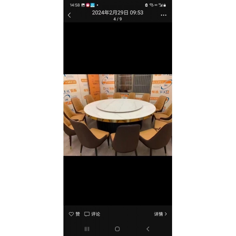 胜芳酒店家具批发 大圆桌  火锅桌 酒店圆桌 酒店餐桌 饭店餐桌 酒店家具 转盘桌  岩板桌 火锅桌  丹林家具