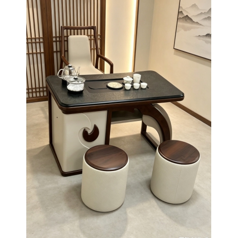 香河茶桌批发 单桌带炉 茶台 茶道桌 茶艺桌 广东生产香河仓库现货直发 香河润泽家具