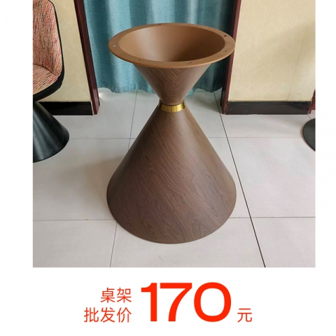 胜芳轻奢茶几底座铁艺锥形桌脚岩板边几支架网红异形沙漏桌腿金属底座鑫鑫家具批发