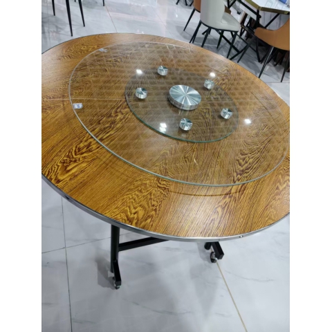 胜芳大圆桌 折叠桌批发 家用折叠大圆桌 脚轮桌 简易餐桌 饭店餐桌 圆桌 酒店桌 可移动餐桌 餐厅家具 饭店家具 军龙家具
