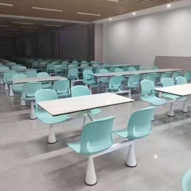 胜芳快餐桌椅 学校餐厅 钢木餐桌椅 连体桌椅  食堂餐桌 饭店餐桌 企业单位餐厅 钢木家具 酒店家具 餐厅家具 中庆德家具