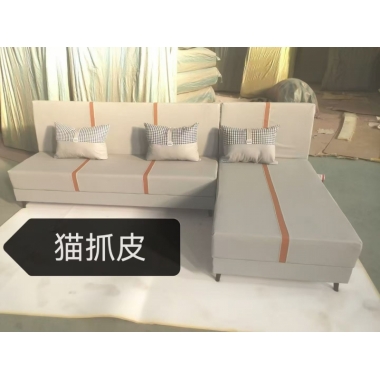 胜芳沙发批发 带贵妃榻沙发 猫抓皮沙发 客厅沙发 出租房沙发 沙发椅 简约沙发  休闲沙发 雅阁家具沙发